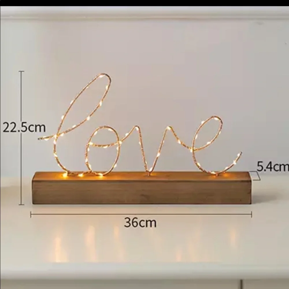 Love Led Light Night Stand Decor Wedding Table Decor